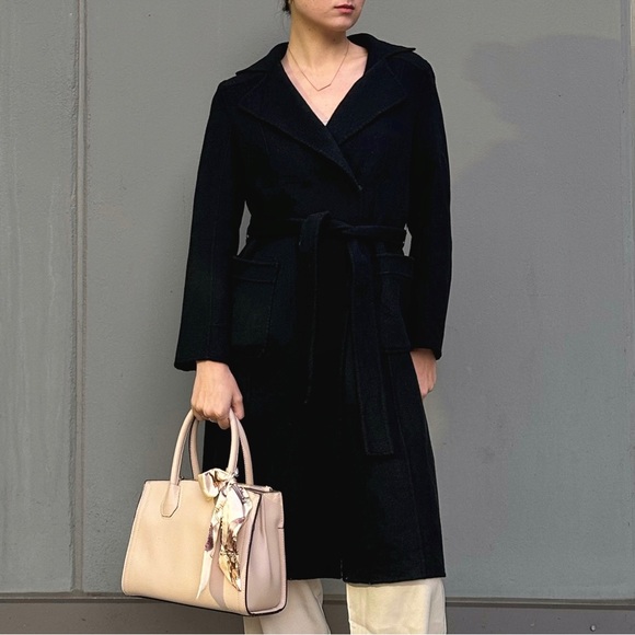 BLACK CLASSY JKE WOOL COAT - Picture 1 of 9